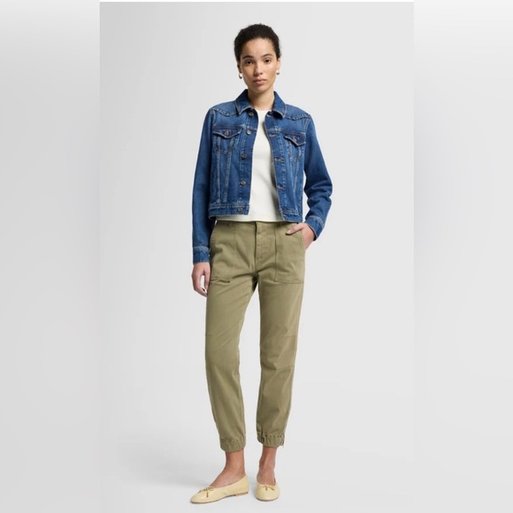 Seven For All Mankind NWT 26 Darted Boyfriend Jogger Pant in Army - Picture 2 of 7